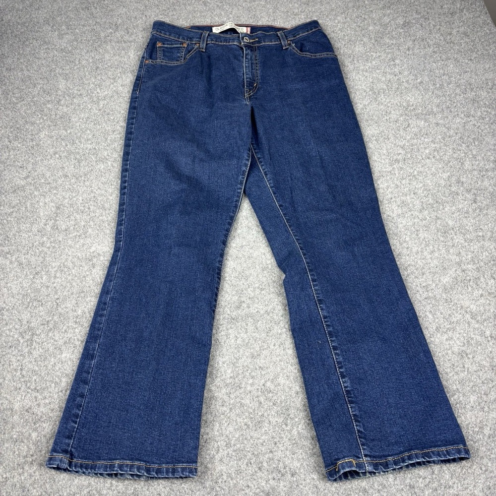 Vintage Levi's Jeans 550 Women's 12s Bootcut Y2K Dark Wash Western Blue‎ Denim
